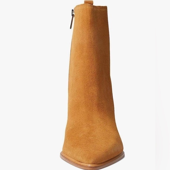 Nib Marc Fisher Mariel Block Heel Zip Booties in Medium Natural - Picture 4 of 13